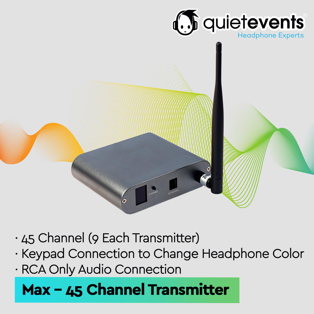 45 Max Transmitter (45CH) - Silent Disco
