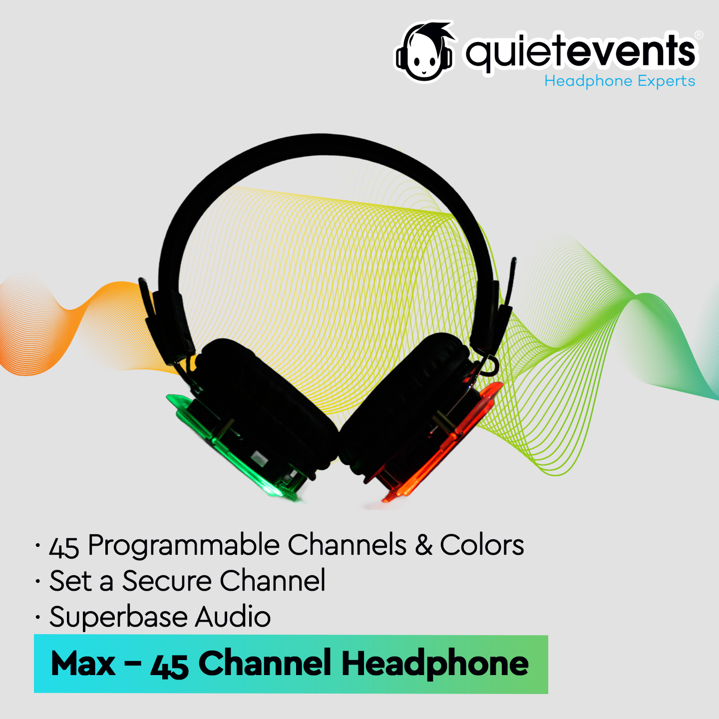 45 Max Headphone (45CH) - Silent Disco Headphones