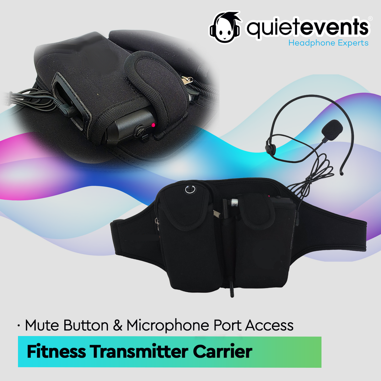 Fitness Bundle - 10 Headphones + 1 Transmitter Silent Disco Bundle (Pulse Party 3CH)