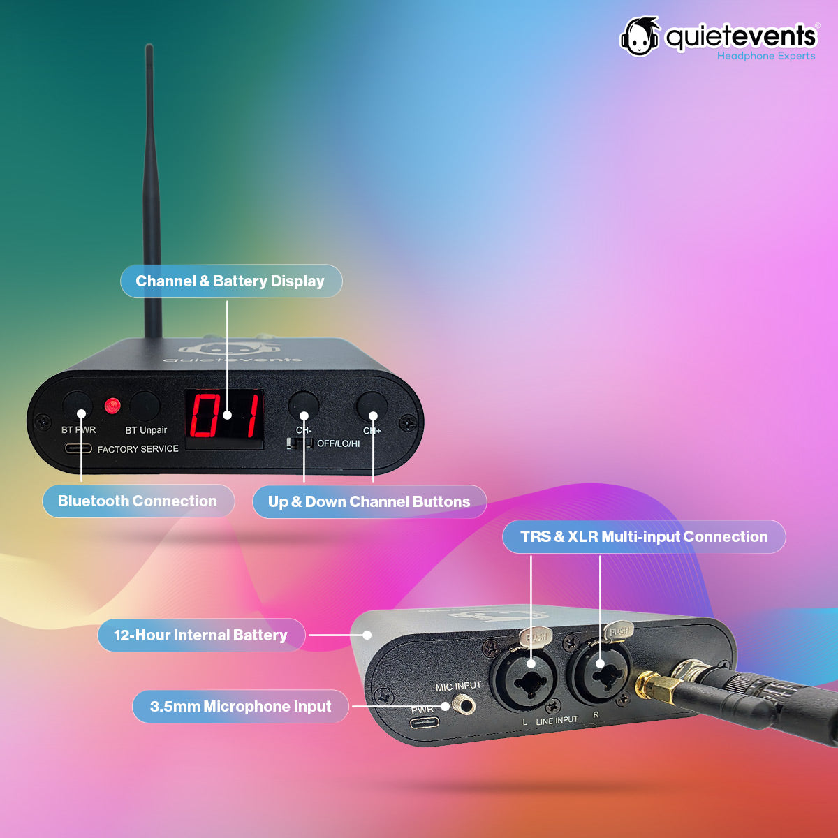 Ultra 900 Pro Transmitter (3 & 10CH) - Silent Disco