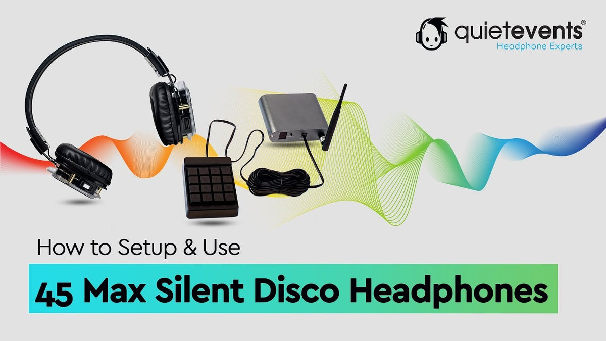 45 Max 45-channel silent disco headphone