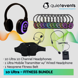 Fitness Bundle - 10 Headphones + 1 Transmitter Silent Disco Bundle (10CH Ultra)(U)