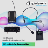 Fitness Bundle - 20 Headphones  + 3 Transmitters Silent Disco Bundle (10CH Ultra)(U)