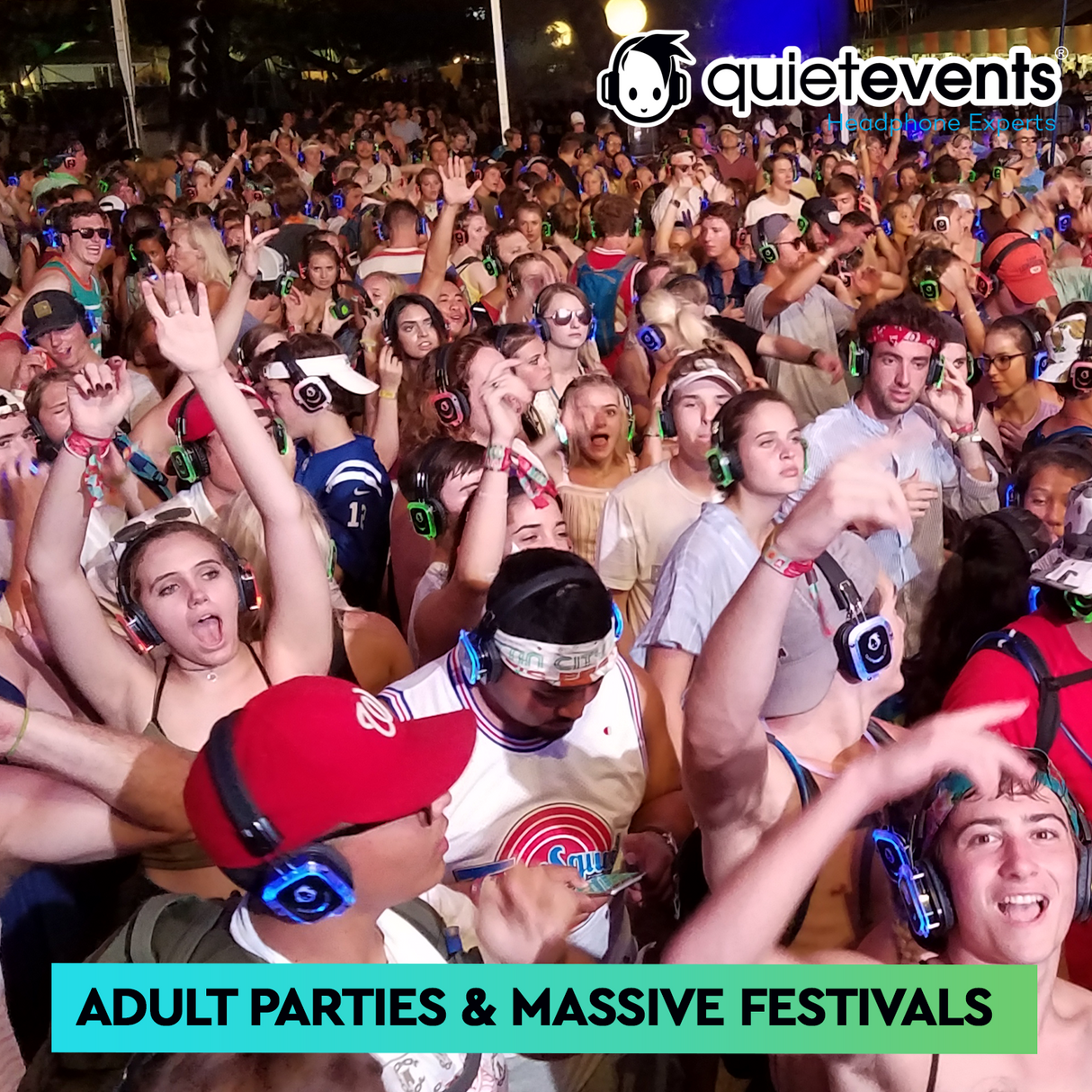 Silent Disco Headphone (P) - 3 CH Party