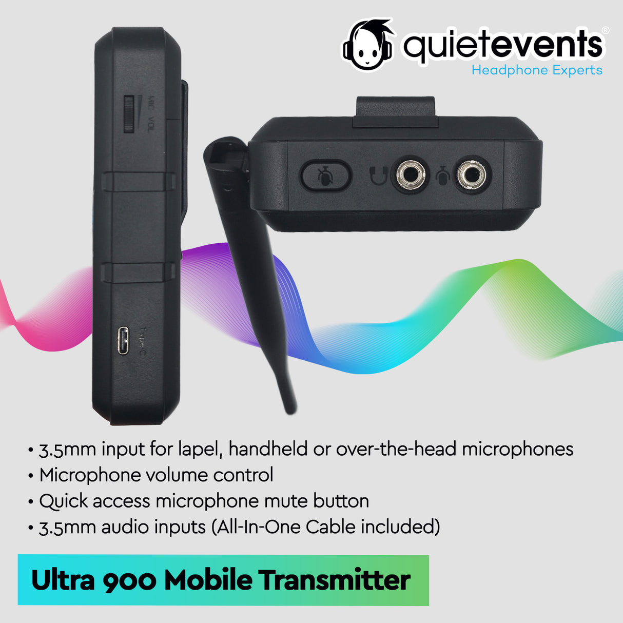 Ultra 900 Mobile Transmitter (13CH) - Silent Disco