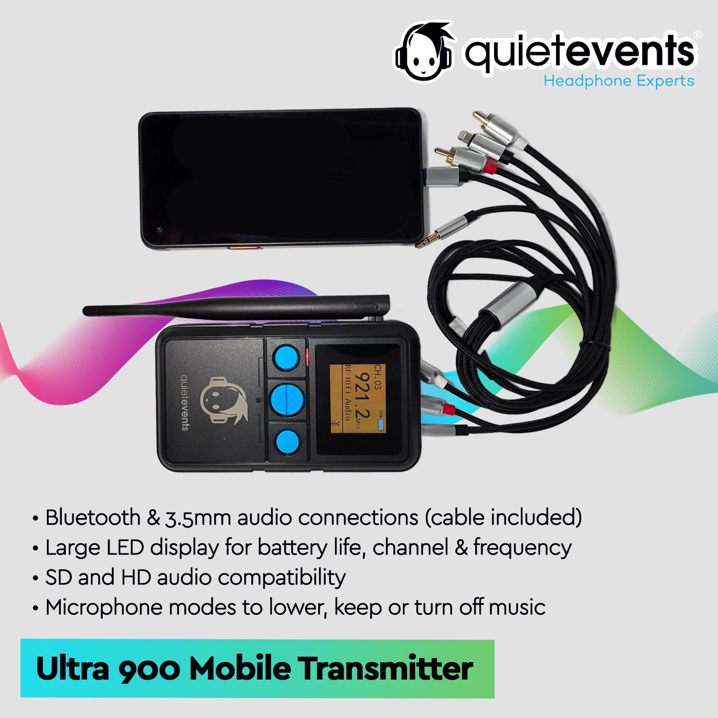 Ultra 900 Mobile Transmitter (13CH) - Silent Disco – Quiet Events