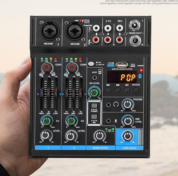 Audio Mixer - 2 Channel Input: XLR / RCA / 3.5mm / USB – Quiet