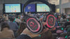Quiet Events Silent Disco headphones for corporate gatherings an up close video of headphones changing colors during a conference.