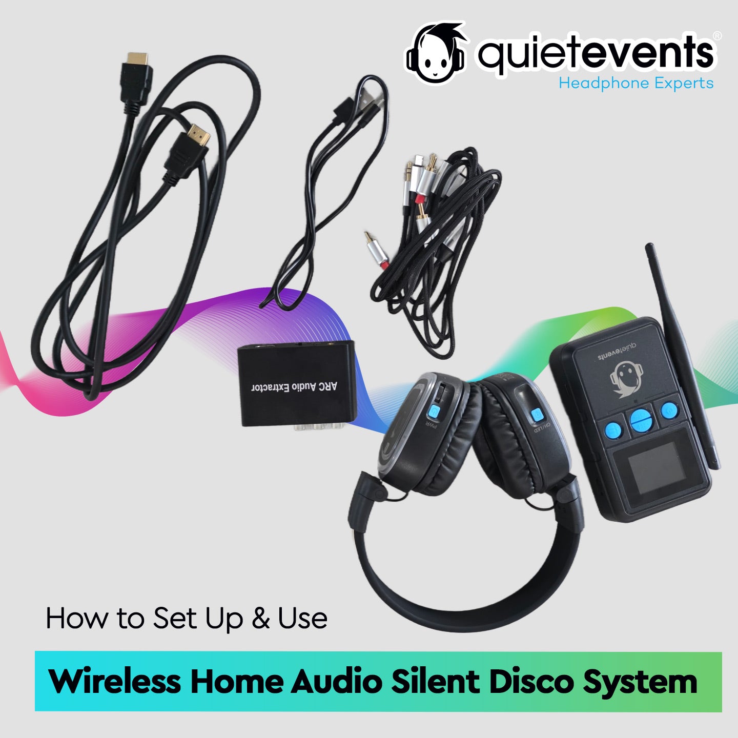Wireless Home Audio Silent Disco System – Quiet Events Silent Disco