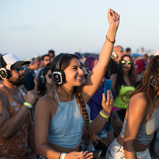 Large public venue event powered by Quiet Events wireless headphones