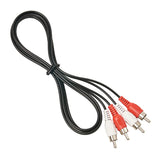 RCA Cables – 2RCA Male to 2RCA Male Stereo Audio Cable (5 ft), Dual Shielded RCA Subwoofer Cord for Home Theater, Amplifier, HDTV, Hi-Fi Stereo & Speaker Systems