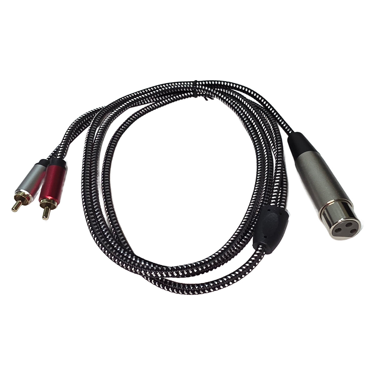XLR Female to Dual RCA Male Y Splitter Patch Cable (5 ft) – 3-Pin XLR to 2 RCA Stereo Adapter for DJ Controllers, Mixers, Amplifiers, and Home Theater Audio Integration