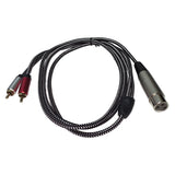 XLR Female to Dual RCA Male Y Splitter Patch Cable (5 ft) – 3-Pin XLR to 2 RCA Stereo Adapter for DJ Controllers, Mixers, Amplifiers, and Home Theater Audio Integration