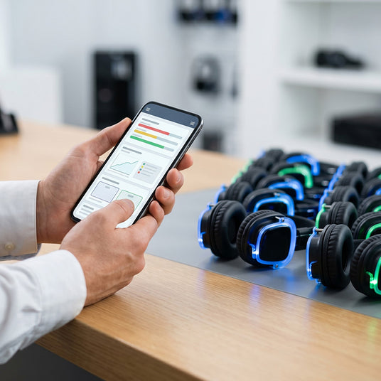 chxitout.com inventory app screen assigning and tracking dance competition headphone rentals
