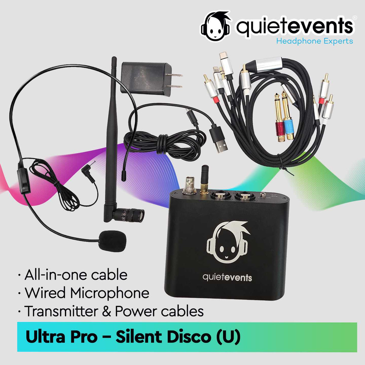 Wireless Home Audio & Silent Disco System (TV & Projectors) - 5 Pack