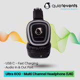 Silent Disco Headphone - 10 & 3 CH Ultra 600 - (ADA Compliant) (U6)
