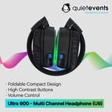 Silent Disco Headphone - 10 & 3 CH Ultra 900 - (ADA Compliant) (U9)
