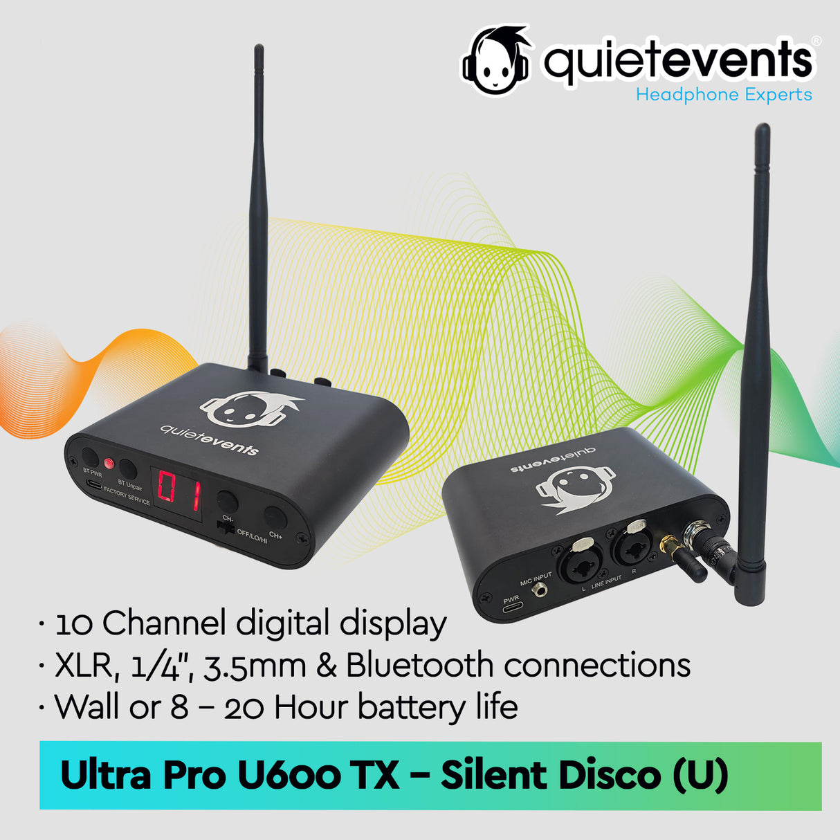 Silent Disco Transmitter Ultra Pro U600 TX (U)