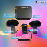 Wireless Dual Lapel Microphone with Charging Case (8 Hour Battery)