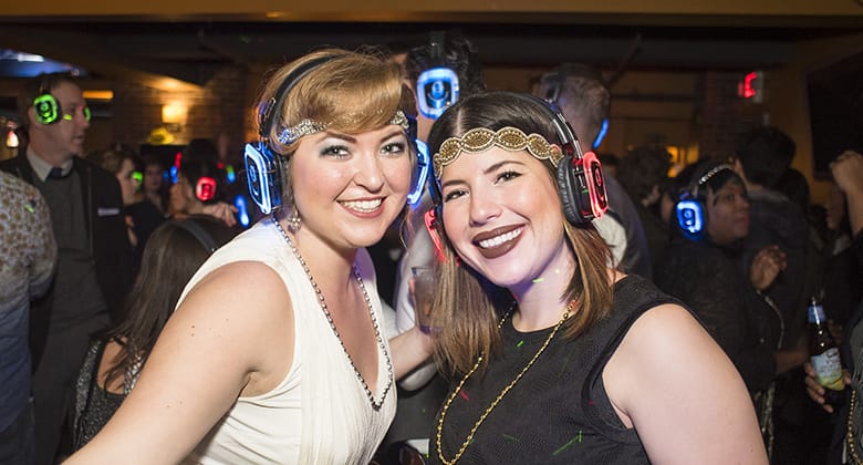 Gatsby party with headphones