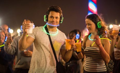 Water side silent disco party