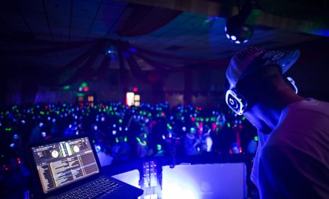 DJ spinning at Silent Disco